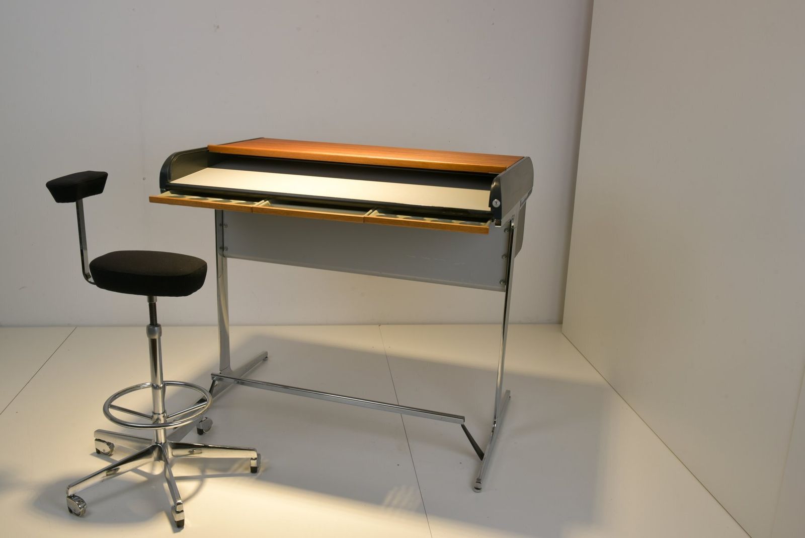 photo vintage Action Office 1 Rolltop Desk And Perch By George Nelson For Herman Miller, 1977, Set Of 2