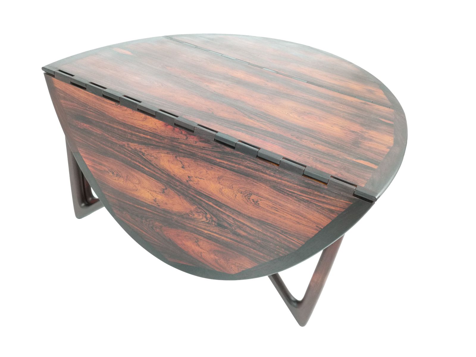 photo for sale A Mid Century Rosewood Drop Leaf Dining Table By Kurt østervig For Jason Møbler