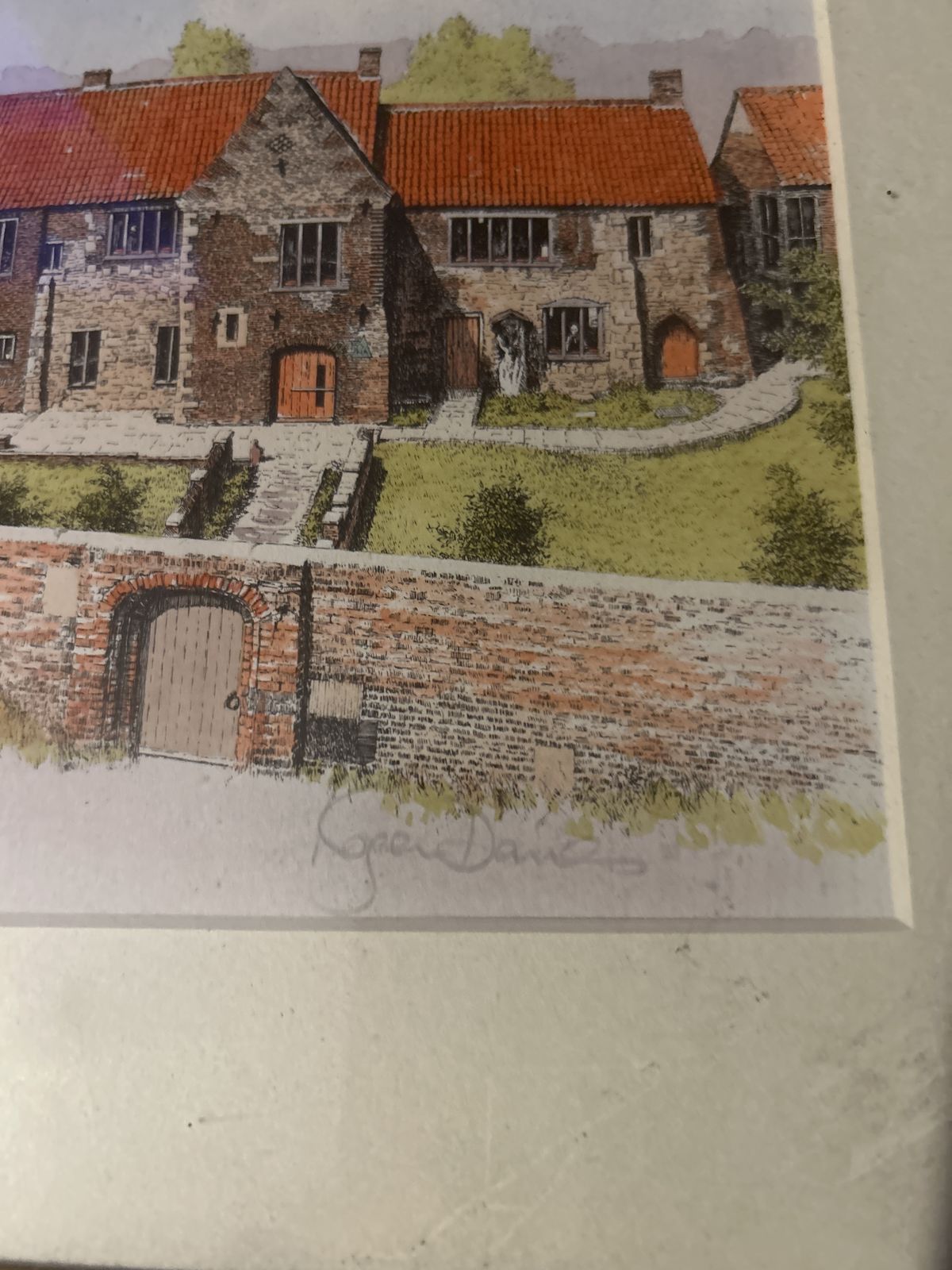 Framed Roger Davies Painting Of Beverley Friary photo Art