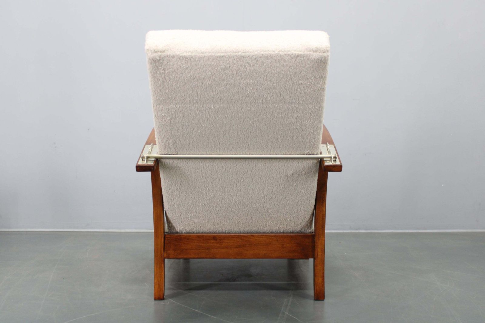 Convertible Art Deco Bouclé Armchair, Czechoslovakia, 1940s photo 1301.0