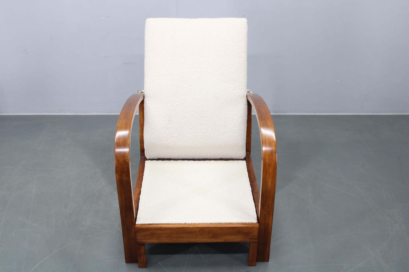 photo buy Convertible Art Deco Bouclé Armchair, Czechoslovakia, 1940s