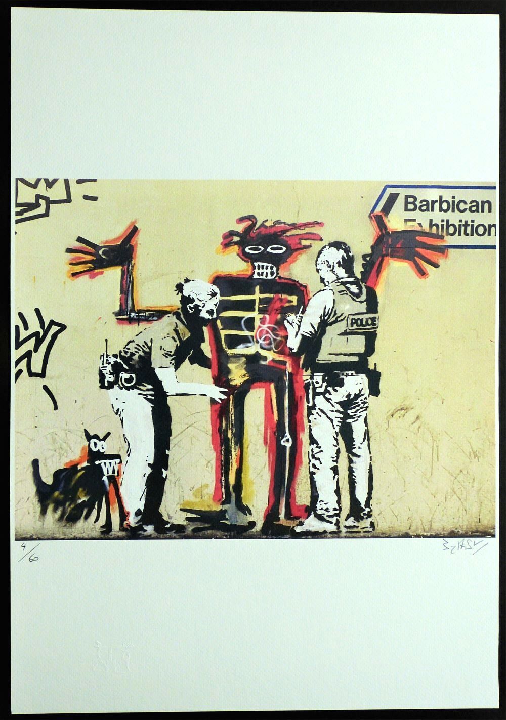 Banksy " Mural " Limit. Lithograph 35 X 50 Cm, Hand Numbered