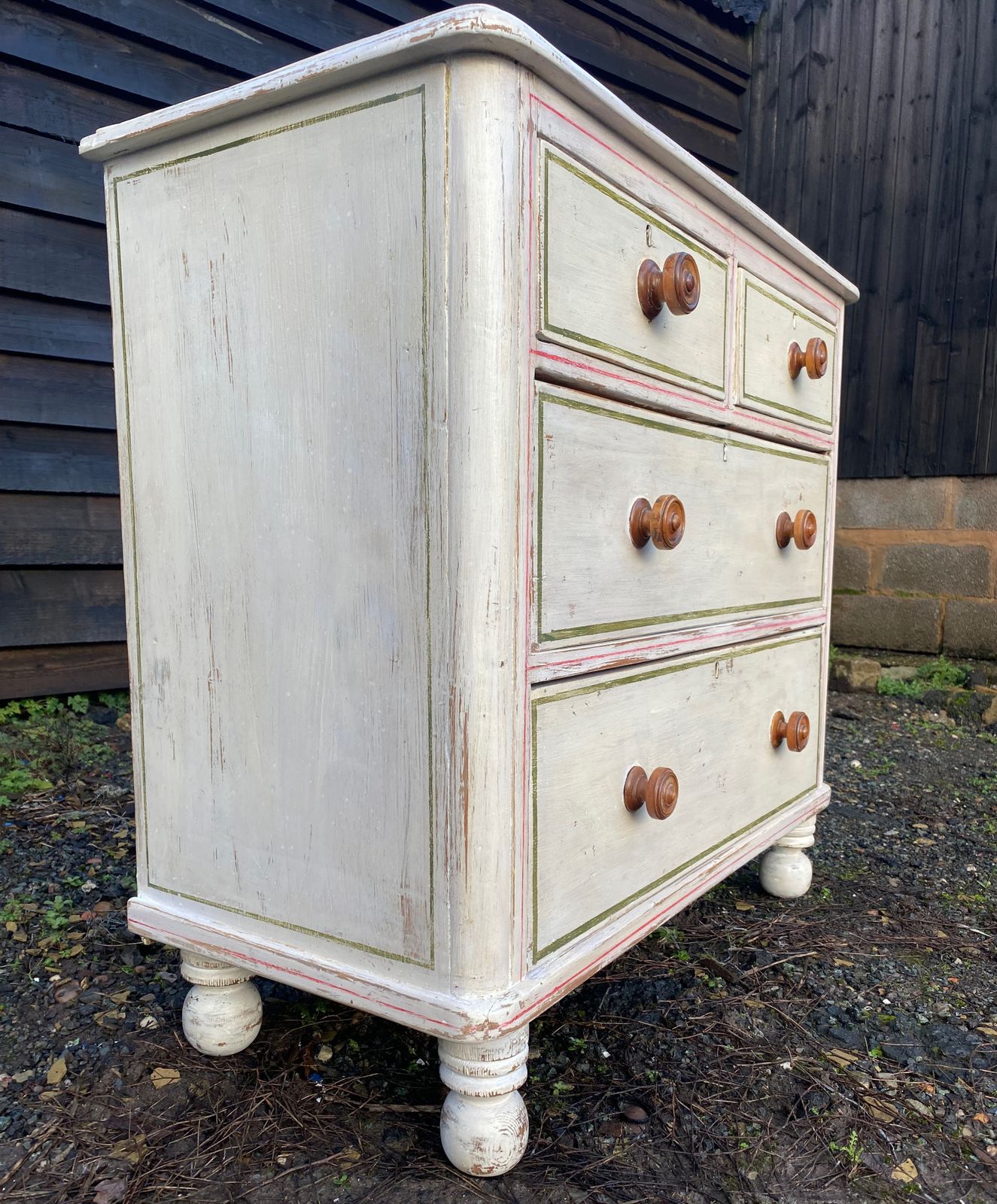 Victorian Painted Pine Chest Of Drawers photo furniture