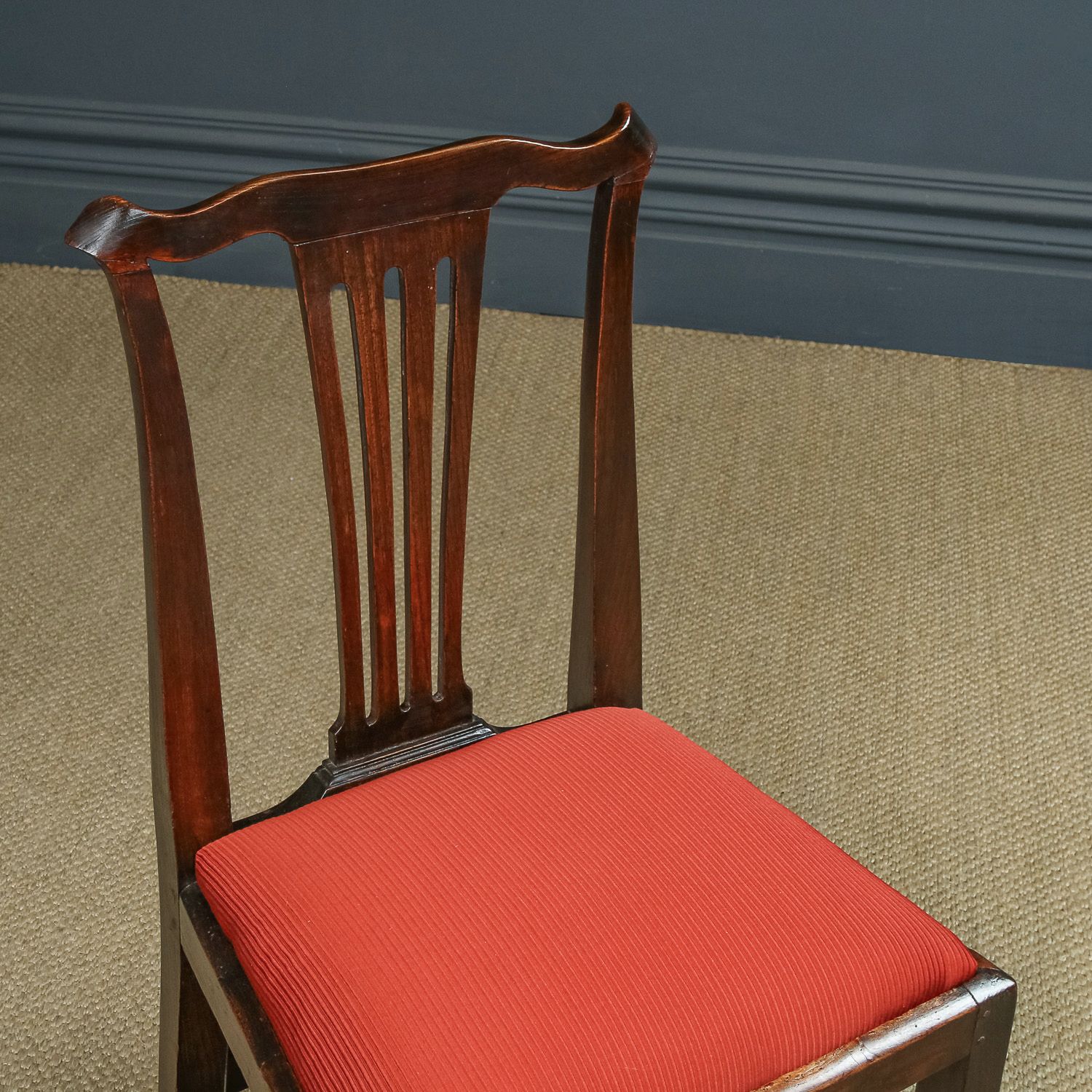 975.0 English Pair / Two Georgian Chippendale Country Elm Office Desk Dining Chairs (Circa 1780) photo