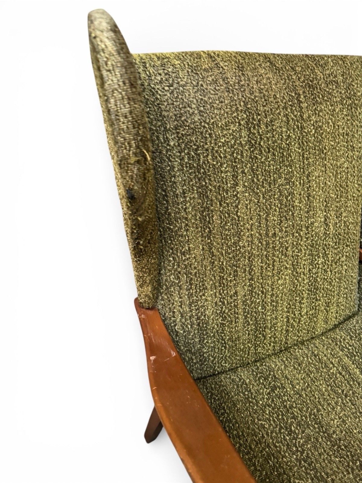 Two Mid Century Wing Back Beech Armchairs Parker Knoll And Cintique Project photo vinterior