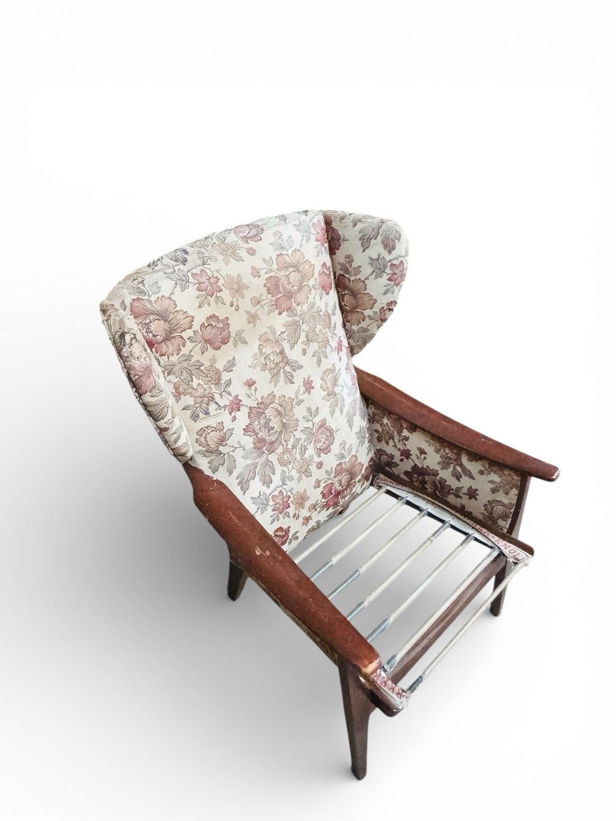 125.0 Two Mid Century Wing Back Beech Armchairs Parker Knoll And Cintique Project photo
