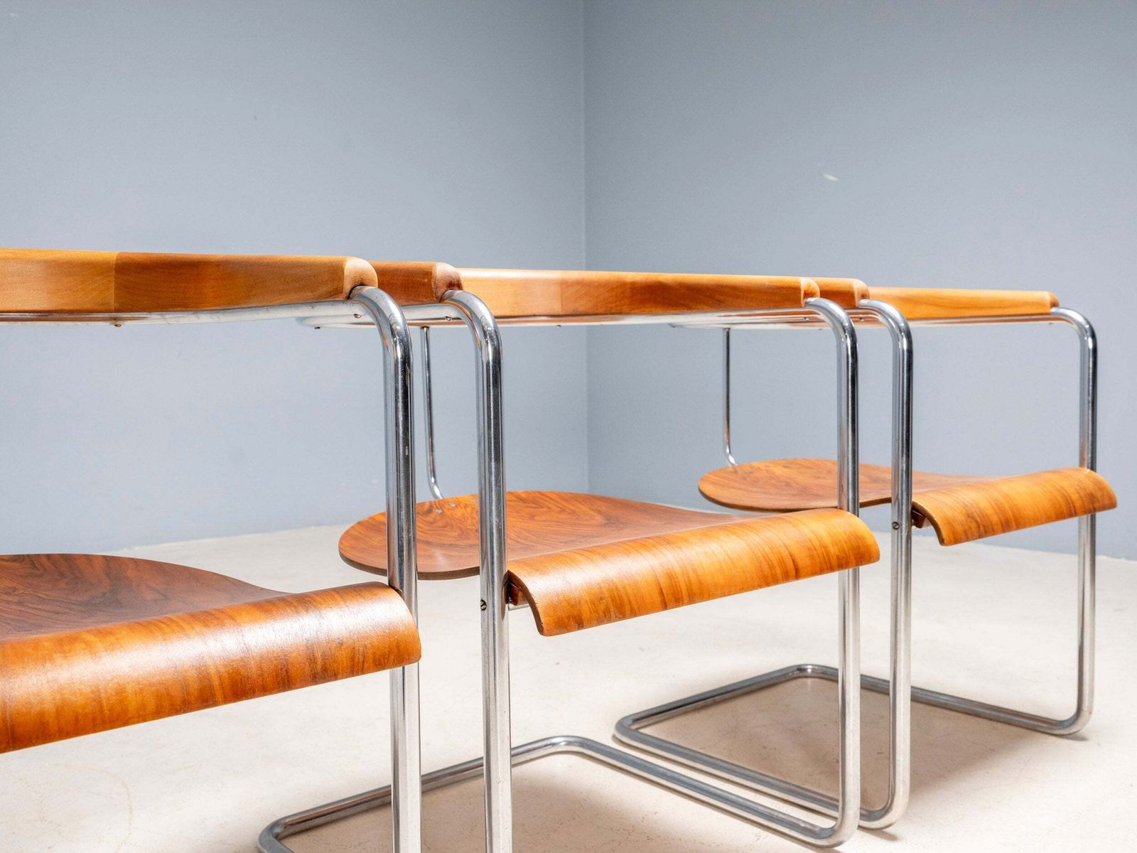 14490.0 Czechoslovak Functionalist Dining Set, Attributed To Jindřich Halabala, 1930s–1940s photo
