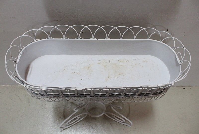 Planter In Sheet Metal And Wrought Iron 20th Century photo furniture