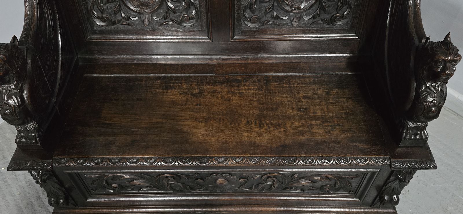 Furniture Super Oak Monks Hall Bench photo