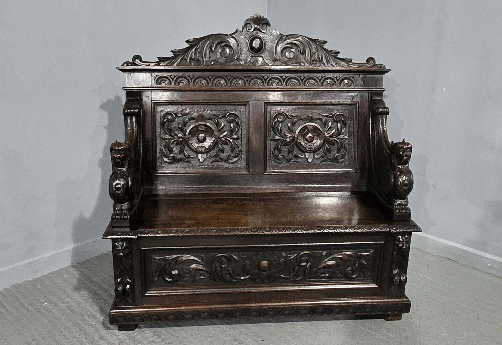 Super Oak Monks Hall Bench