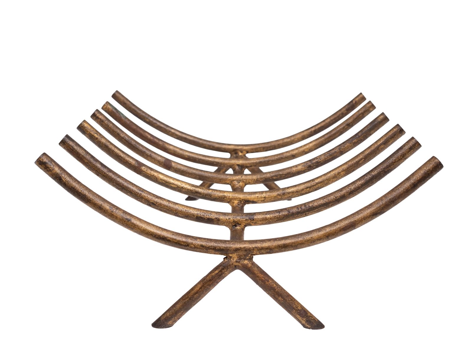 George Nelson For Howard Miller Forced Iron Stand Fireplace Log Fire Holder photo for sale
