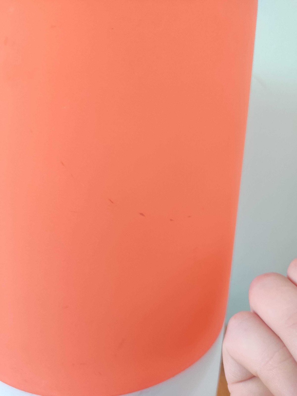 Rare Vintage 90s Habitat Made In Italy Orange Plastic Lamp, Vintage, Mid Century,Space Age Y2k Table Lamp. photo 165.0