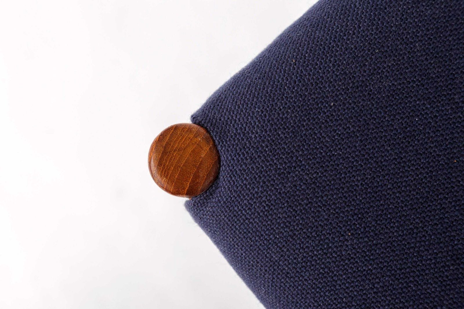 Arne Vodder Teak Chair Model 418 For Sibast, Danish Mid Century Modern, 1960s Vintage, Dark Blue Upholstery photo for sale
