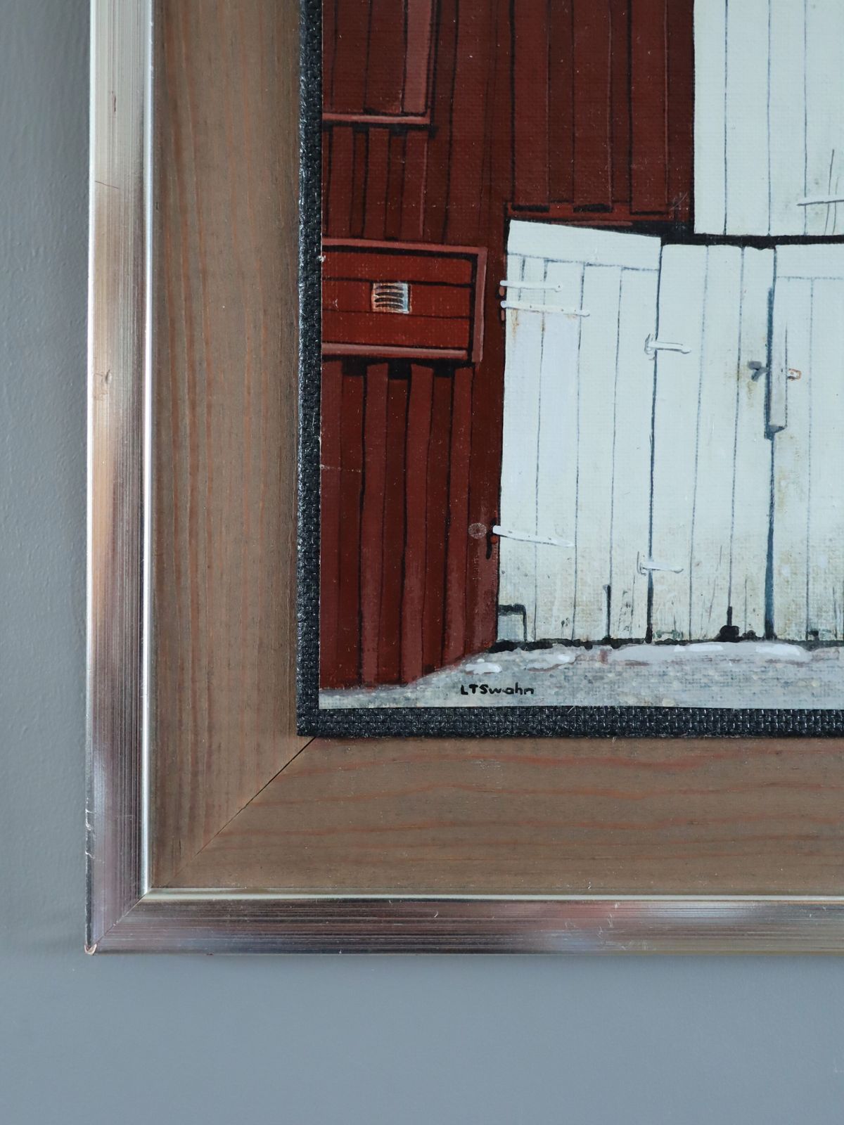 The White Doors, Oil Painting, Mid 20th Century photo buy
