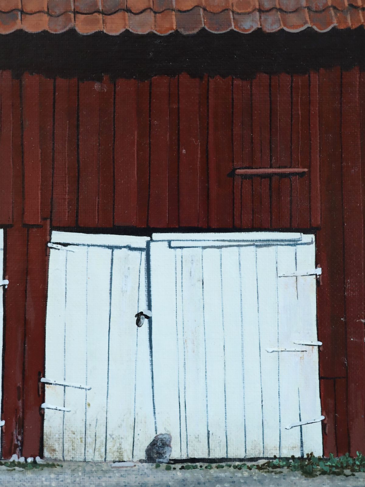 photo furniture The White Doors, Oil Painting, Mid 20th Century