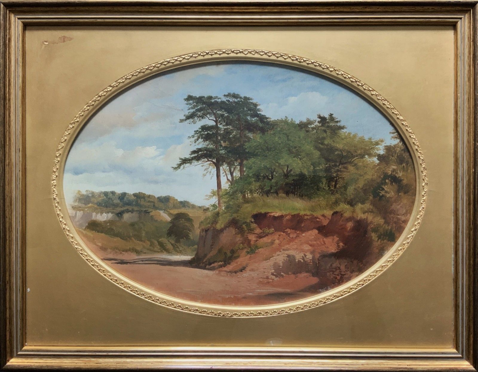 photo furniture Attrib: James Thomas Linnell (1826 1905) Fine Country Landscape Oil Painting