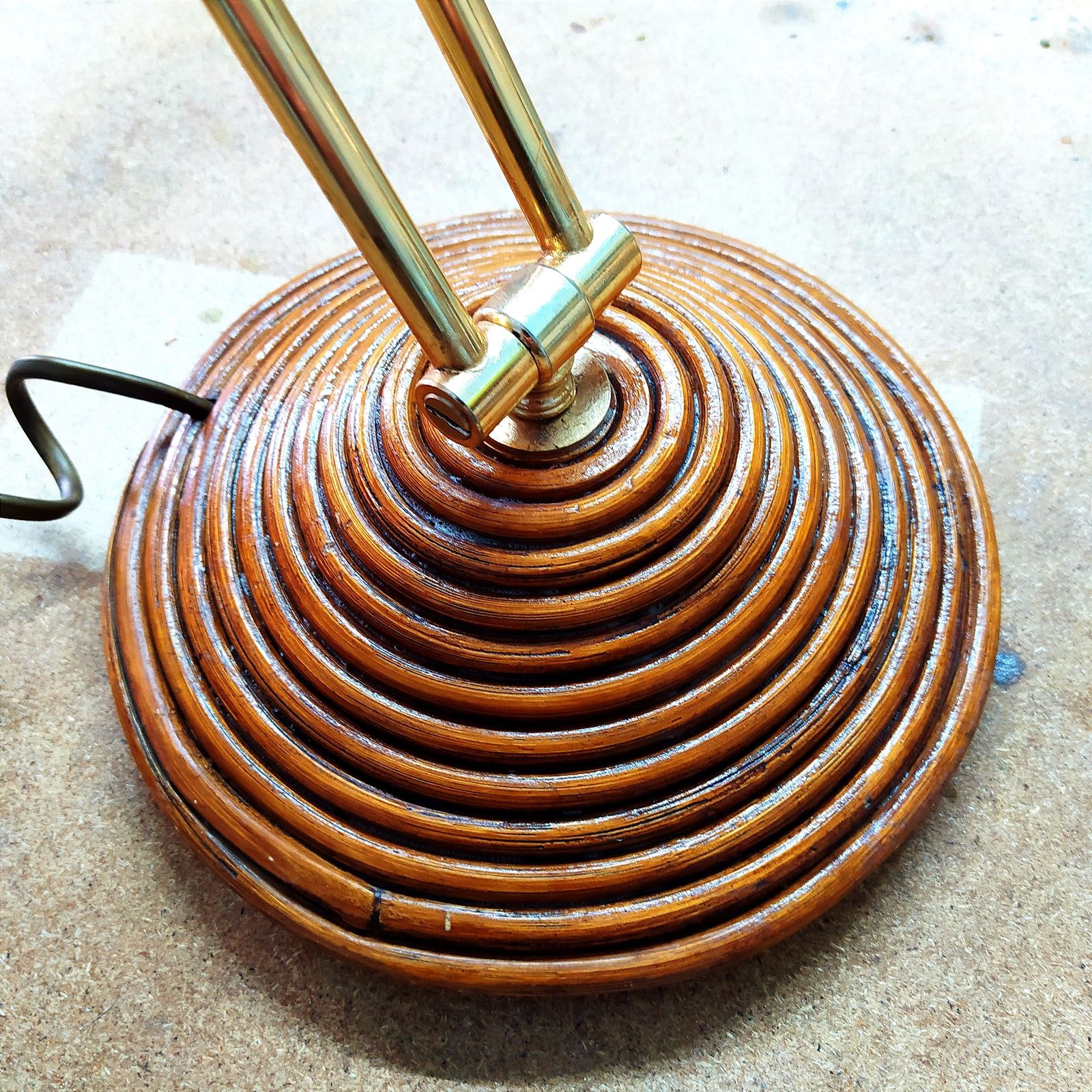 1960's Articulated  Pencil Reed Table Lamp. photo furniture