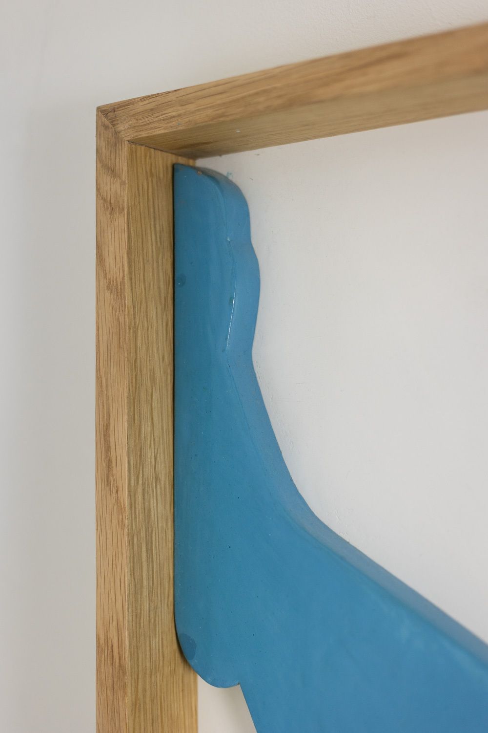 Blue Lacquered Wood Bas Relief. Contemporary Work By A French Artist. photo for sale