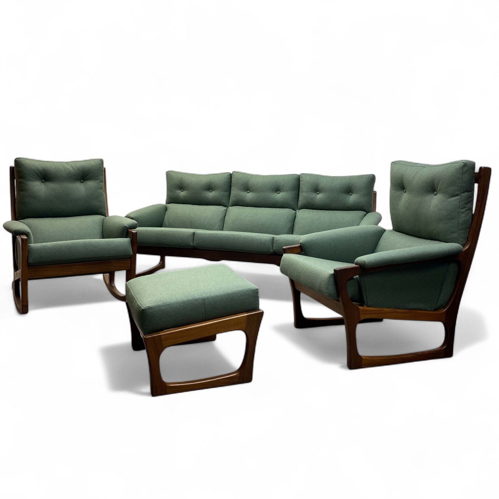 photo furniture Midcentury Lounge Chair Green Danish Fully Refurbished
