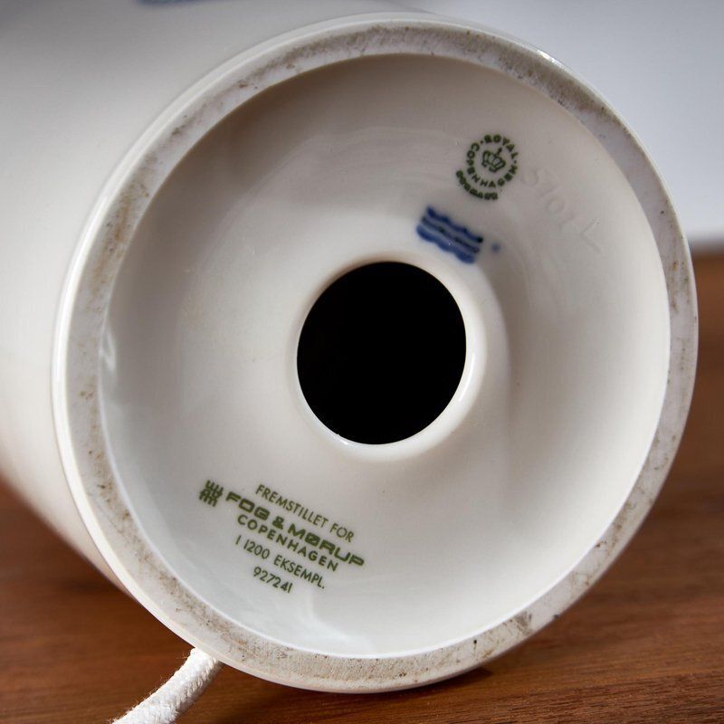 885.0 Vandmanden / Aquarius Porcelain Table Lamp By Kai Lange For Fog & Mørup And Royal Copenhagen photo