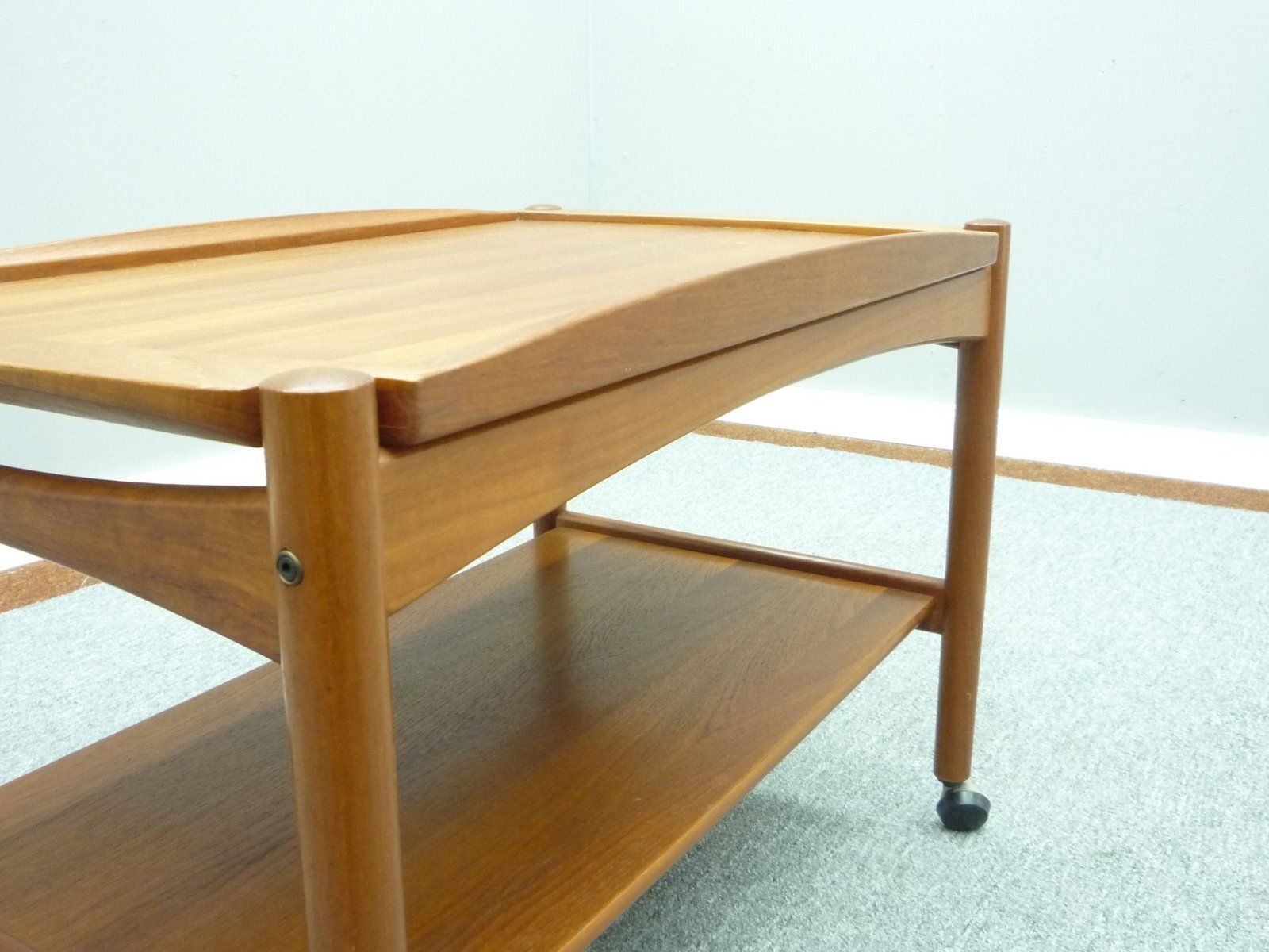 Danish Teak Bar Cart By Poul Hundevad, 1960s photo buy