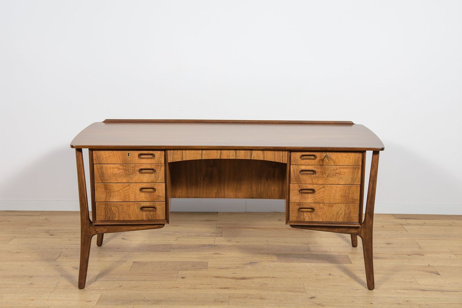 Mid Century Modern Danish Walnut Desk By Svend åge Madsen For H.P. Hansen, 1960s photo Furniture
