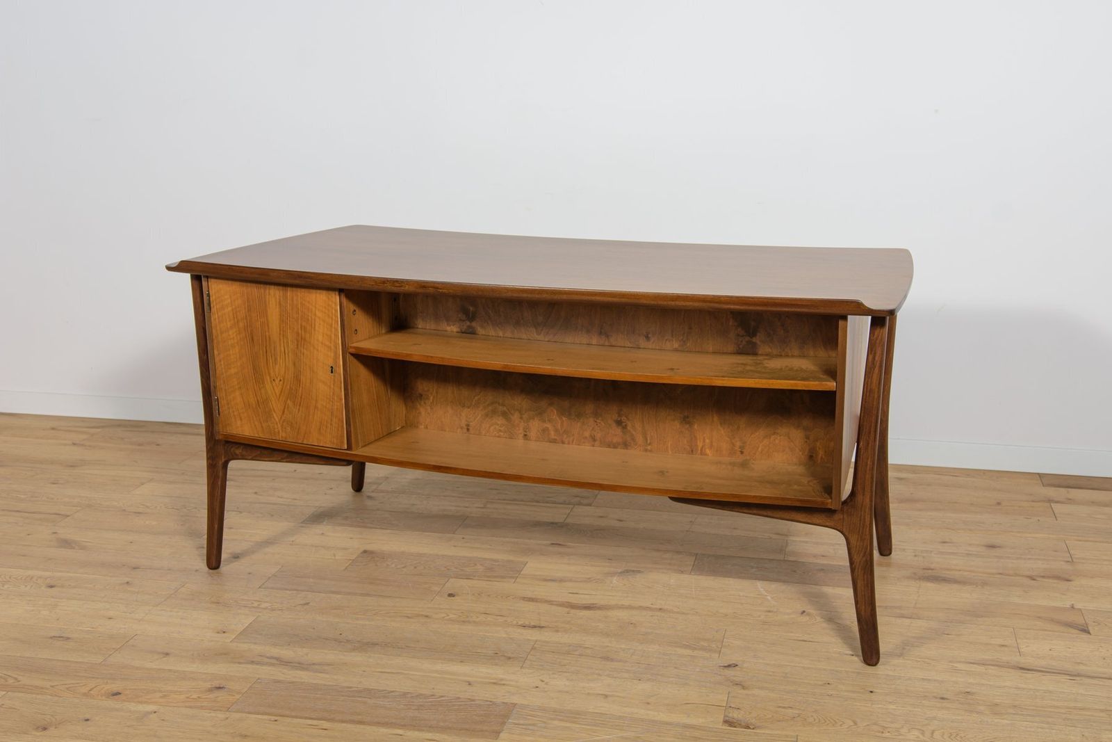 Mid Century Modern Danish Walnut Desk By Svend åge Madsen For H.P. Hansen, 1960s photo buy