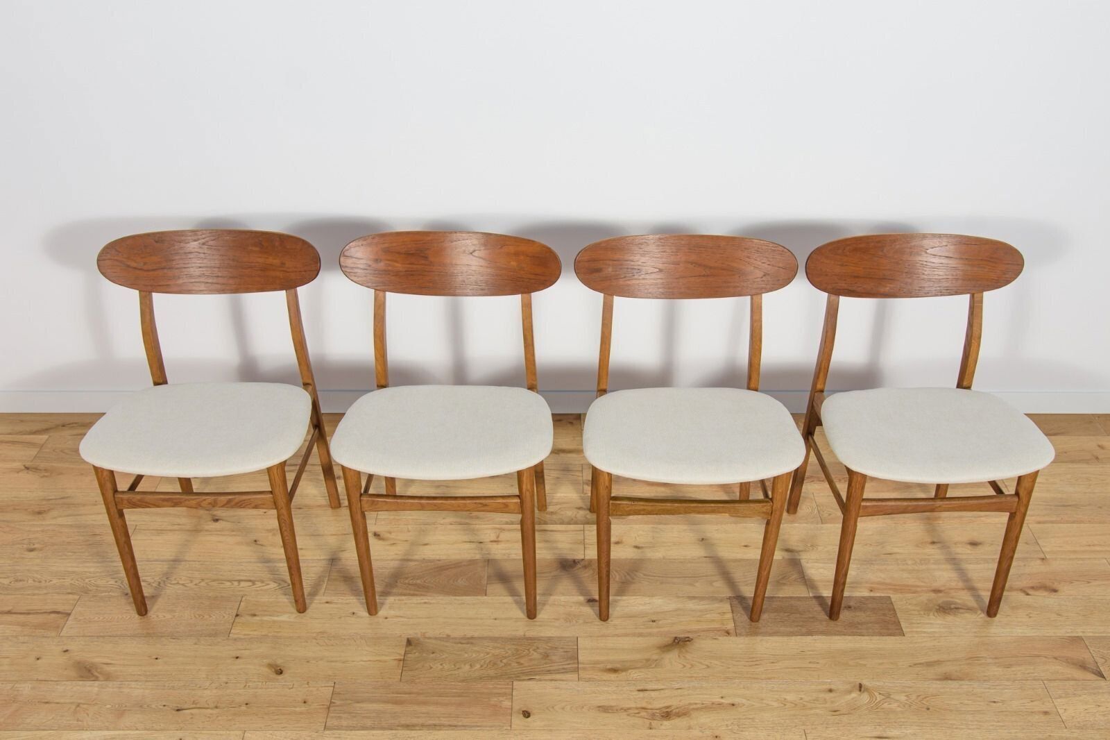 Mid Century Modern Teak Dining Chairs, 1960s, Set Of 4 photo for sale