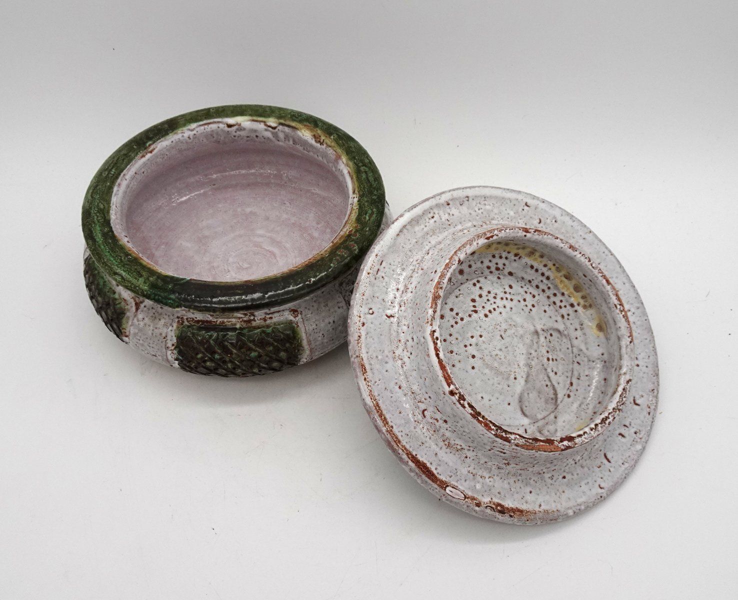 Vintage Ceramic Box By Marcel Giraud Cardelle From Vallauris, 1960s photo for sale