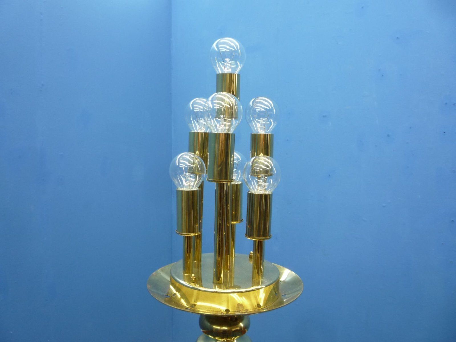 Floor Lamp In Brass And Glass By Leclair & Schäfer, 1960s photo vinterior