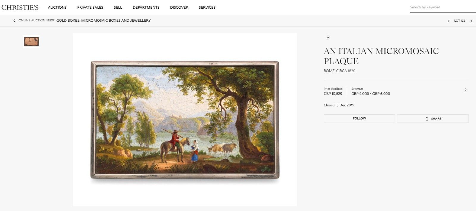 Pair Of Fine & Collectable Antique Circa 1820 Italian Rome Micromosaic Plaques photo furniture