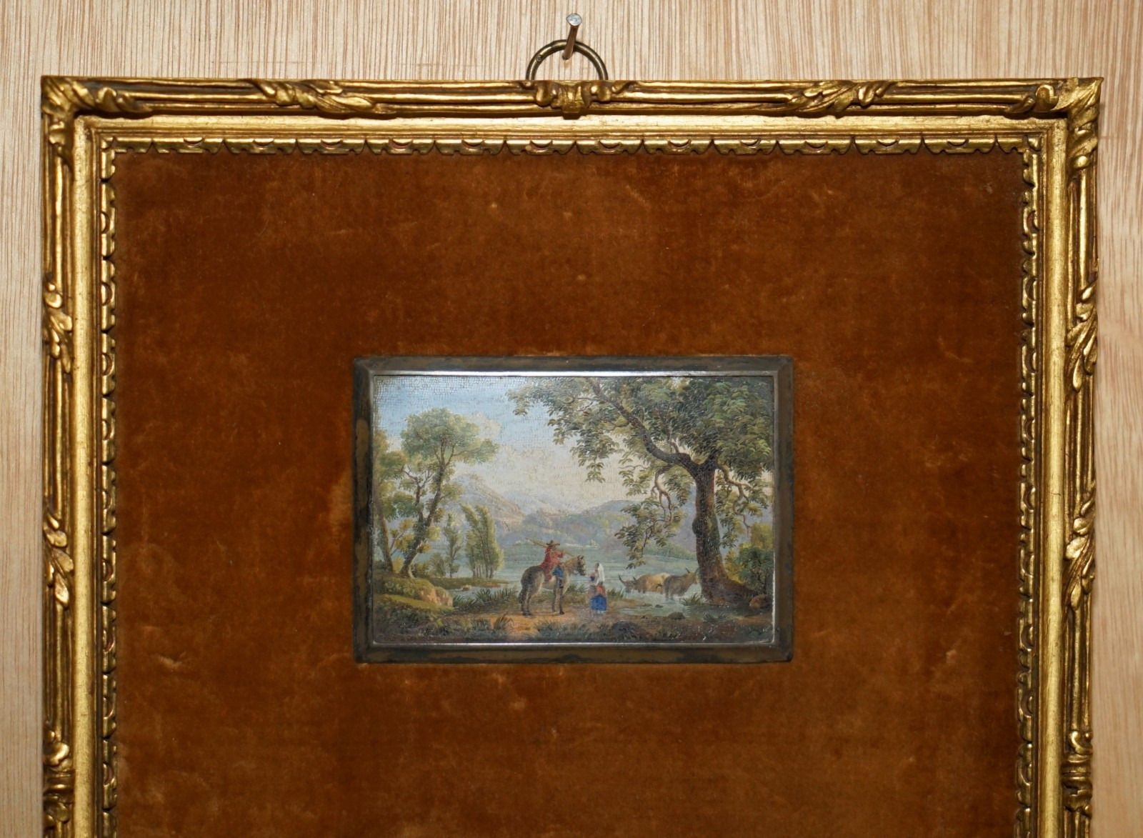 Pair Of Fine & Collectable Antique Circa 1820 Italian Rome Micromosaic Plaques photo Home Decor