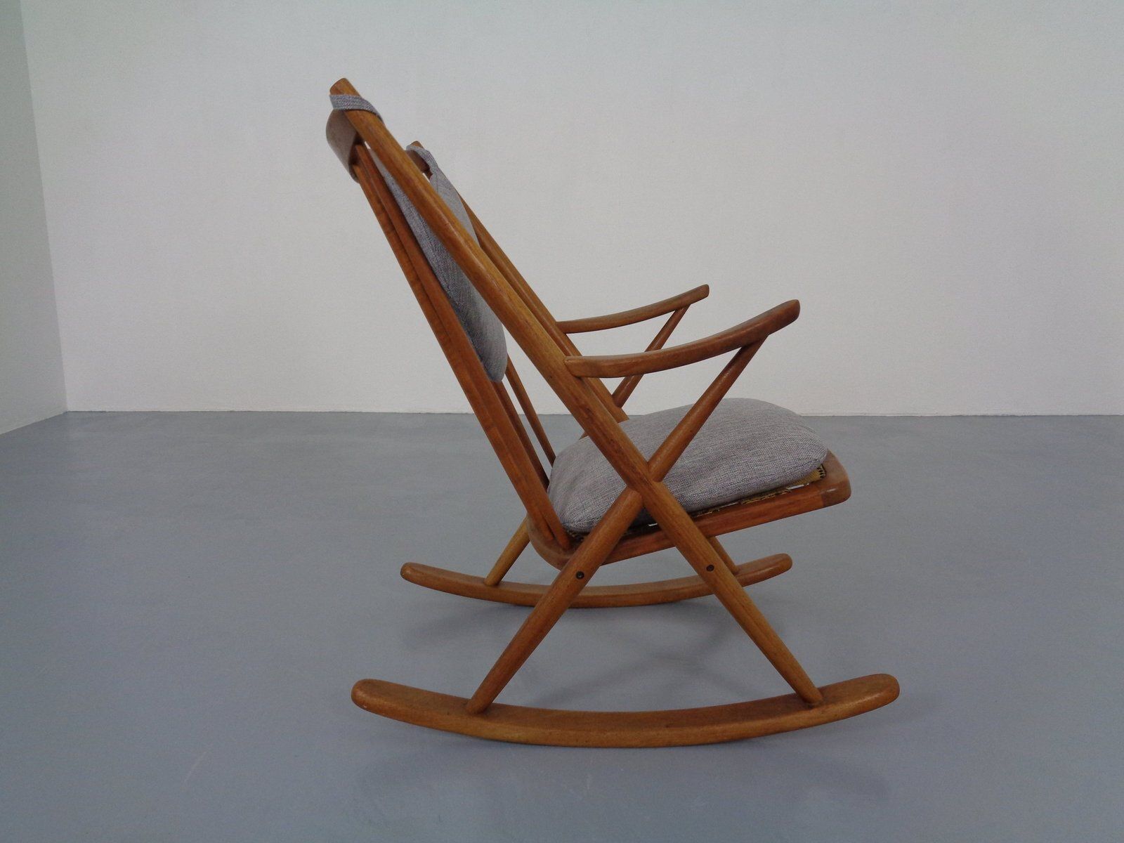 Teak Rocking Chair By Frank Reenskaug For Bramin, Denmark, 1960s photo 1084.0