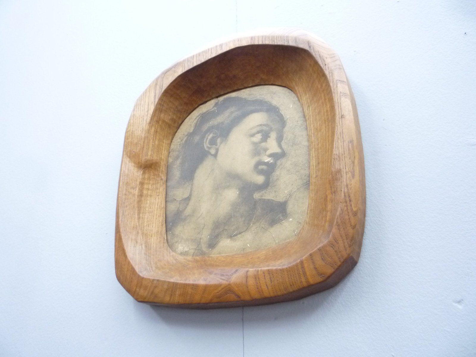 Anthroposophical Picture Frame Made Of Elm Wood, 1920s photo furniture