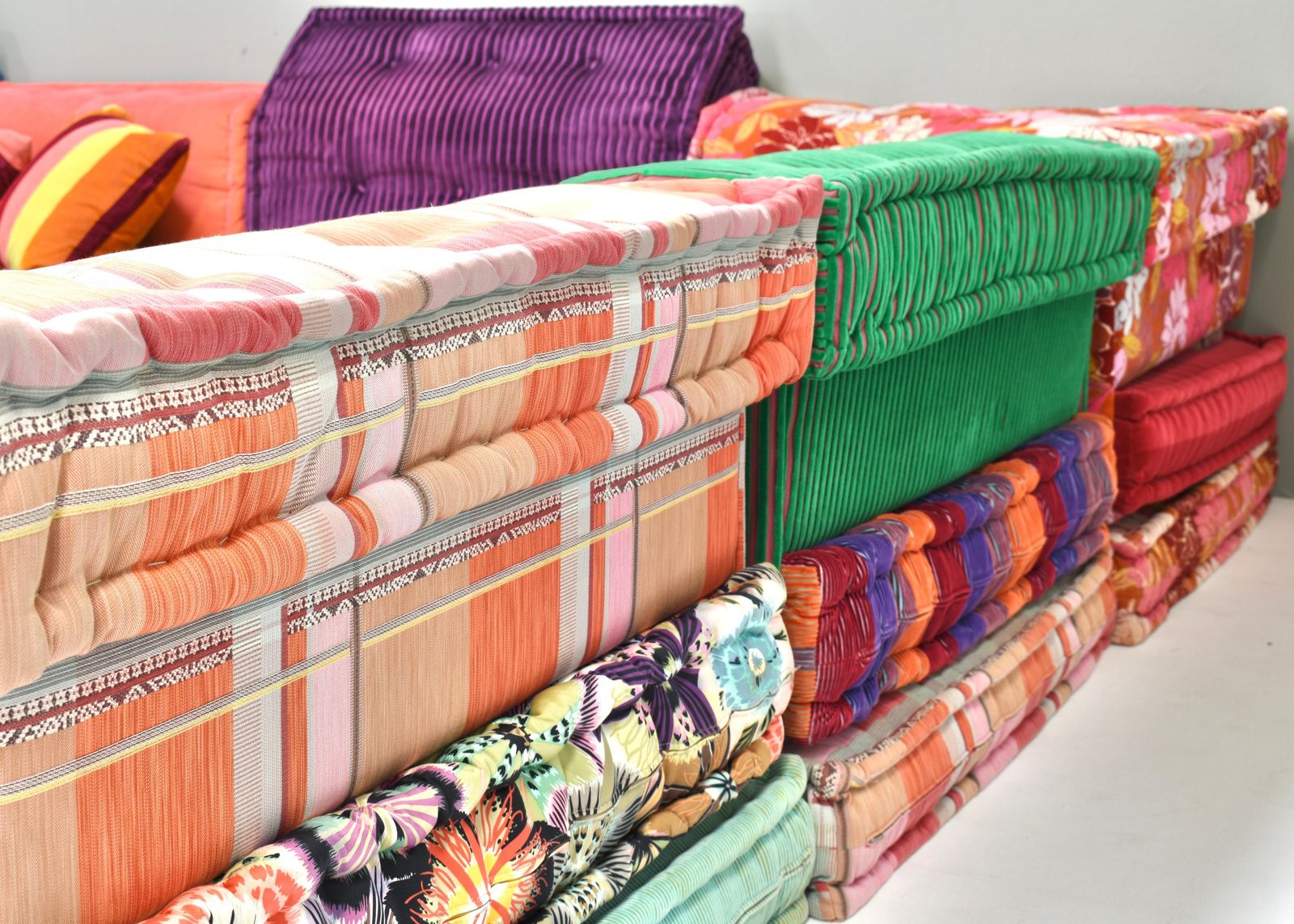 Mah Jong 33 Piece Sofa By Hans Hopfer In Missoni / Kenzo Fabric For Roche Bobois photo vintage