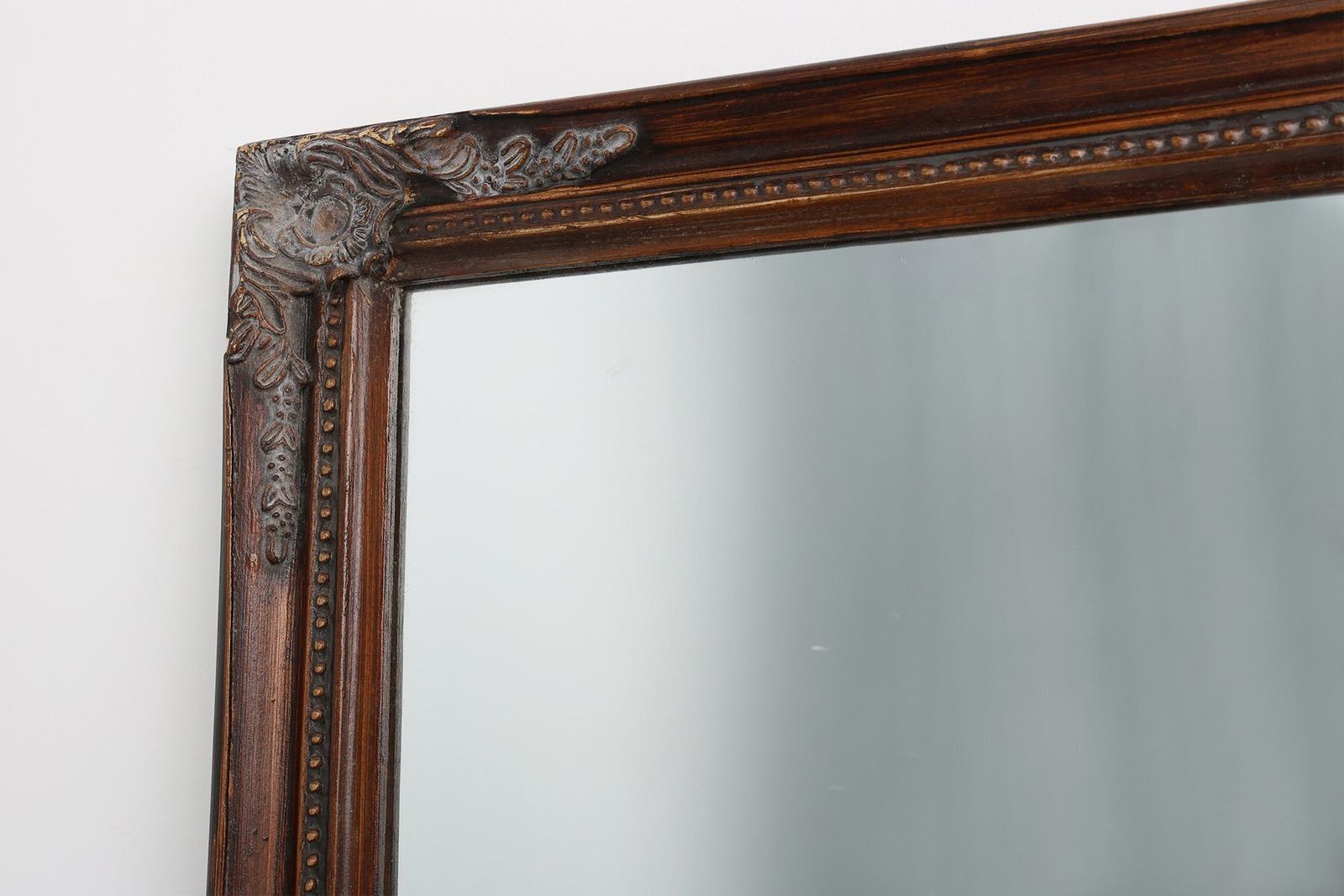 photo furniture Antique Facet Cut Mirror With Carved Wood Frame, France, 1850s