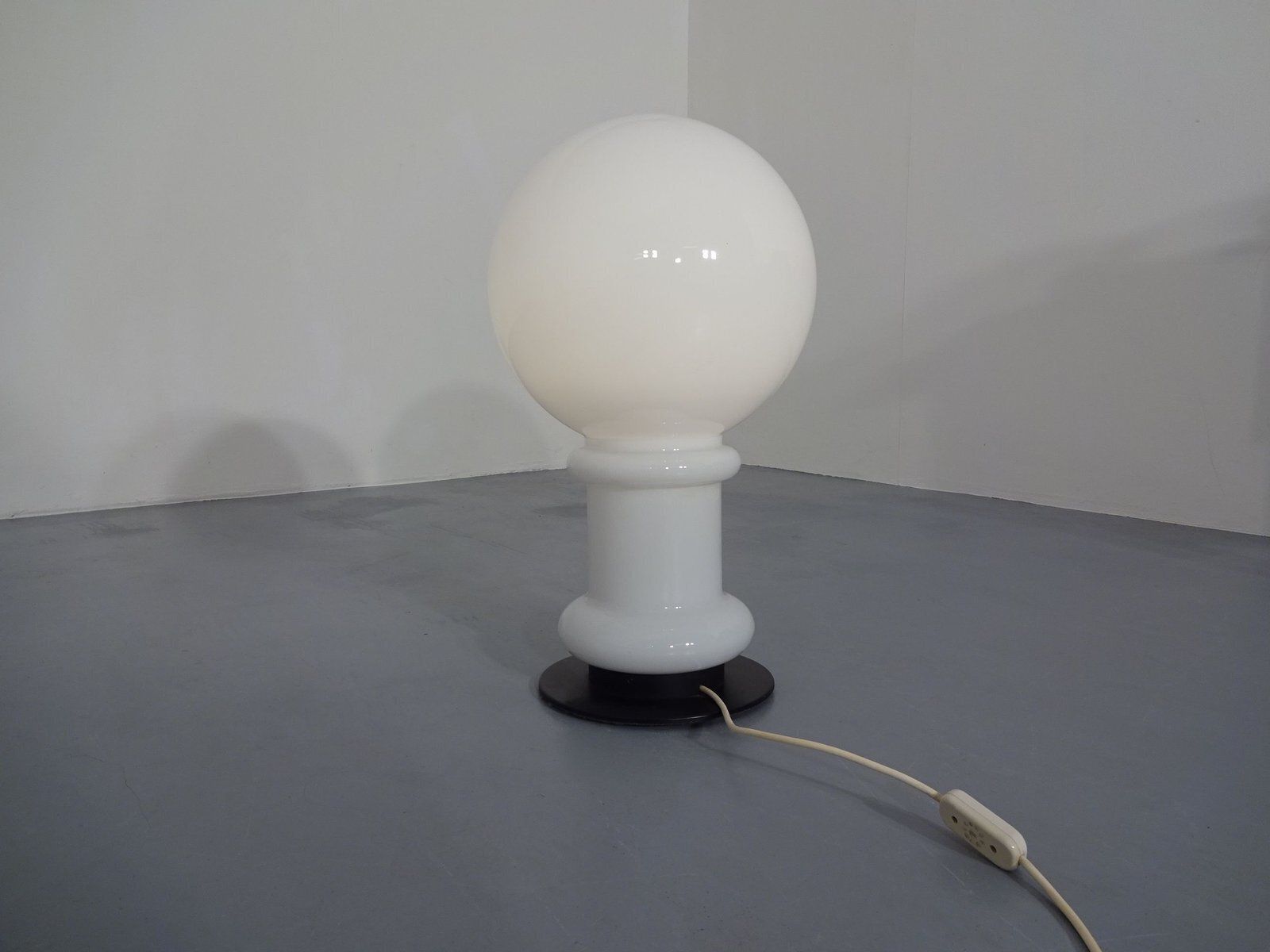 Opal Glass Floor Lamp From Glashütte Limburg, Germany, 1960s photo for sale