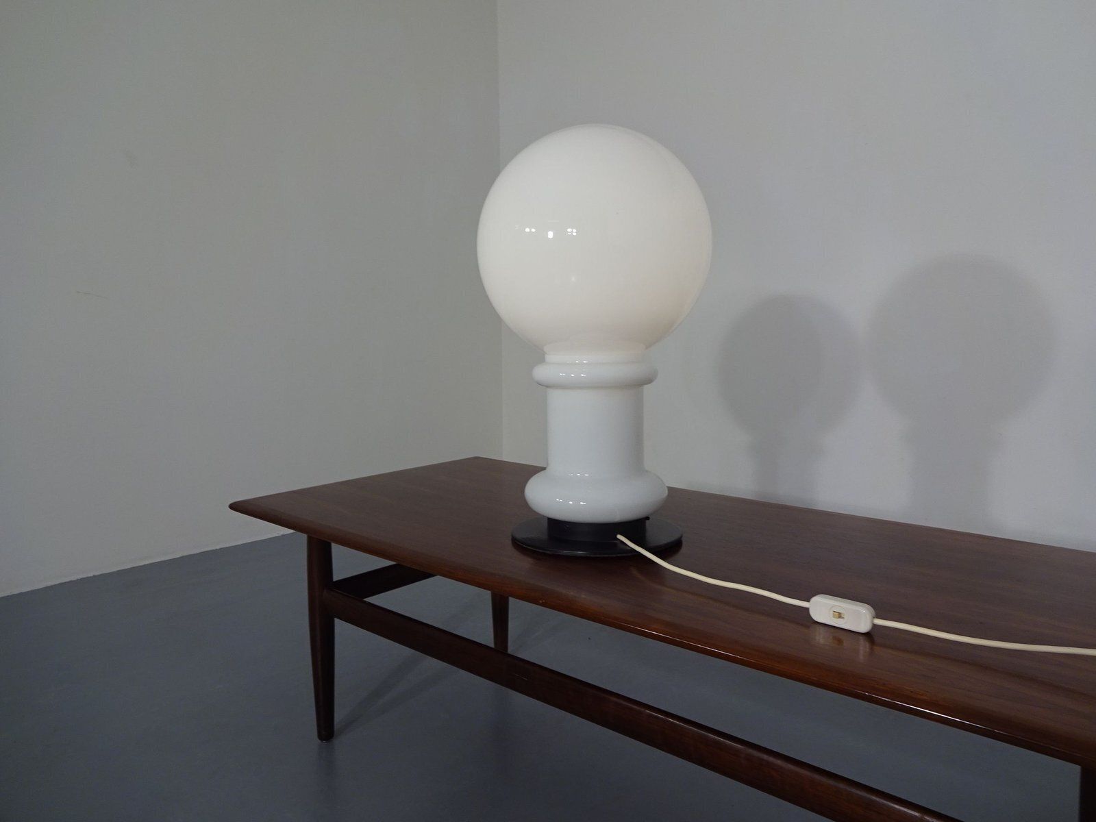 Opal Glass Floor Lamp From Glashütte Limburg, Germany, 1960s photo buy