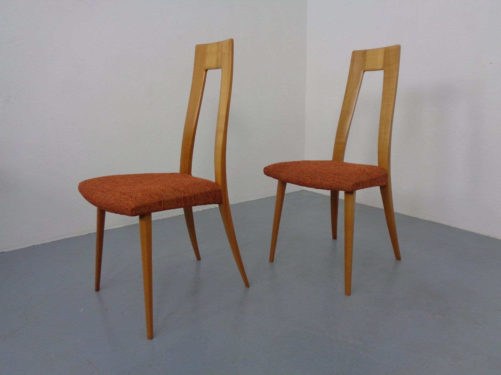 Cherry Wood Chairs From Ernst Martin Dettinger, Germany, 1960s, Set Of 2 photo Furniture