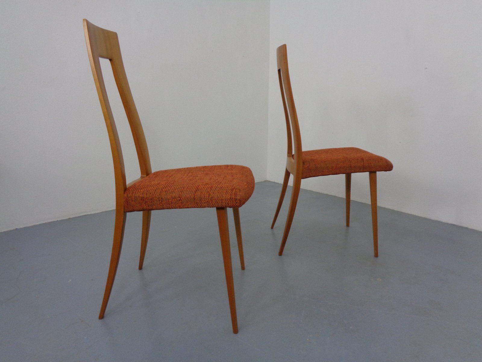 Cherry Wood Chairs From Ernst Martin Dettinger, Germany, 1960s, Set Of 2 photo vintage