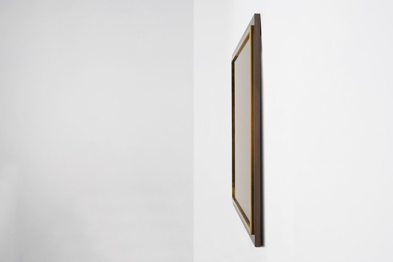Mid Century Belgian Mirror In Copper And Fumé Glass From Belgo Chrome, 1980s photo vinterior