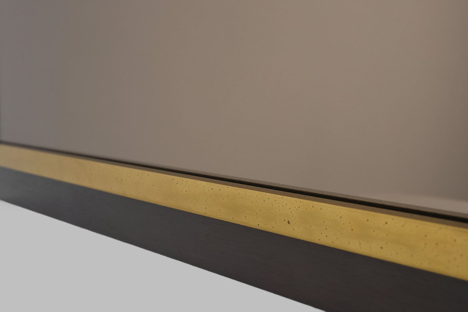 Mid Century Belgian Mirror In Copper And Fumé Glass From Belgo Chrome, 1980s photo buy