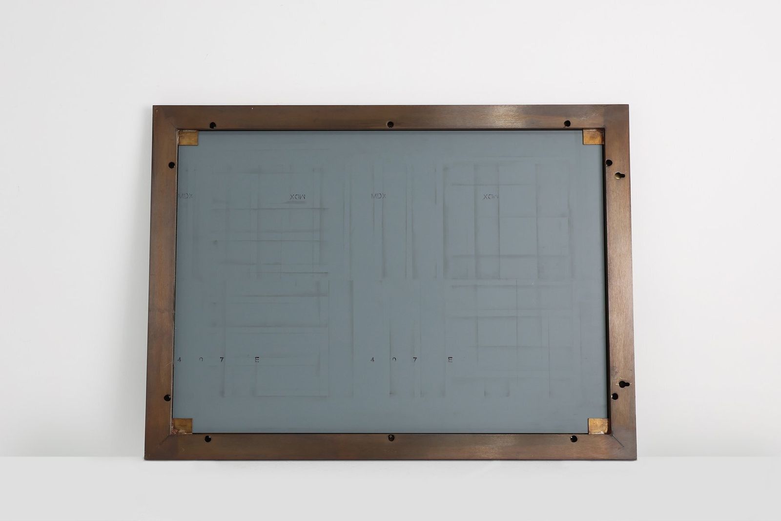 photo for sale Mid Century Belgian Mirror In Copper And Fumé Glass From Belgo Chrome, 1980s