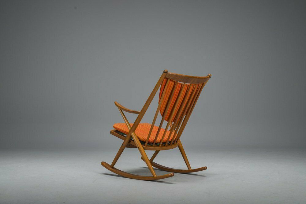 No. 182 Teak Rocking Chair By Frank Reenskaug For Bramin, 1960s photo Furniture