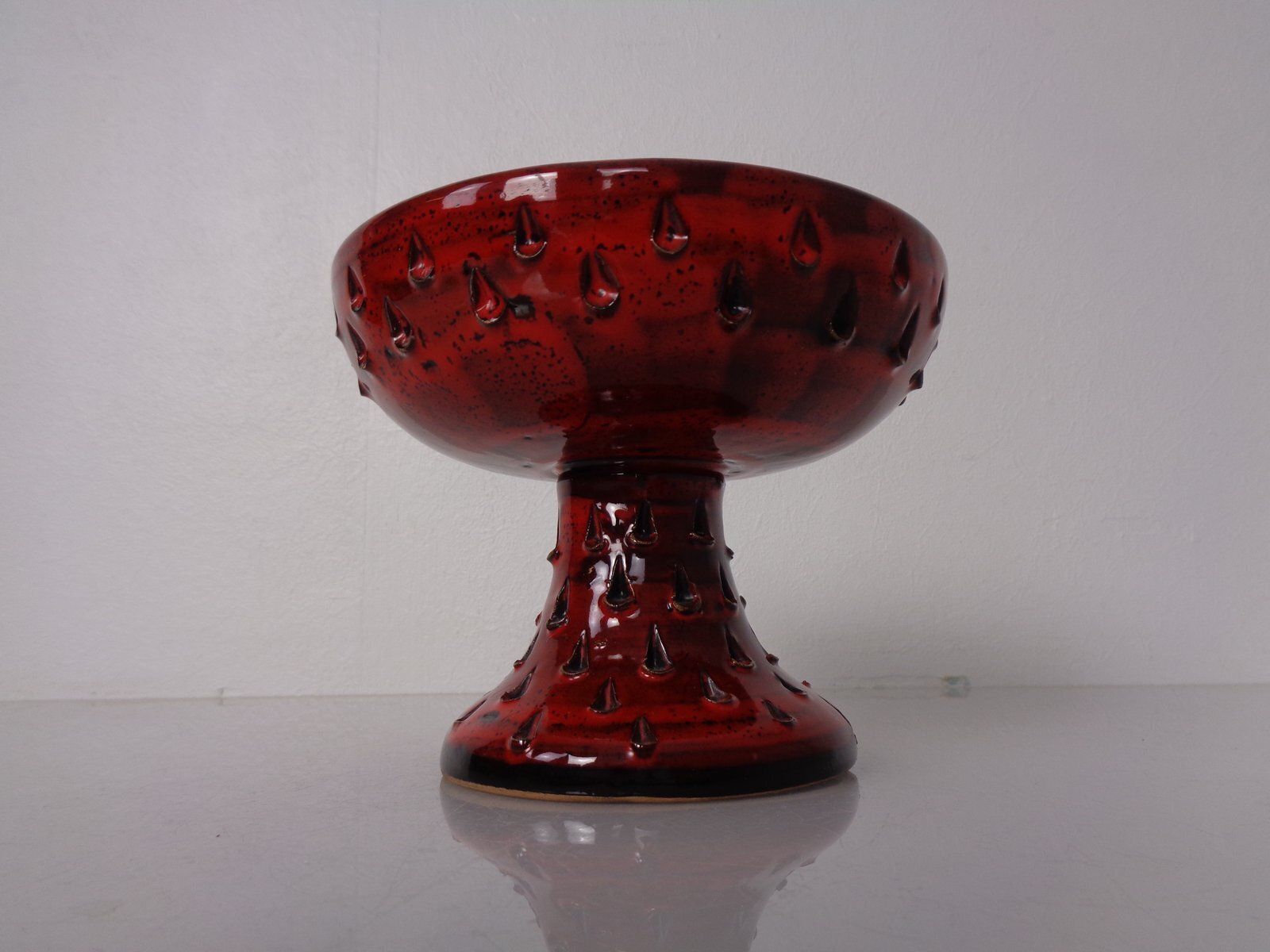 Italian Strawberry Ceramic Vase By Fratelli Fanciullacci For Bitossi, 1960s