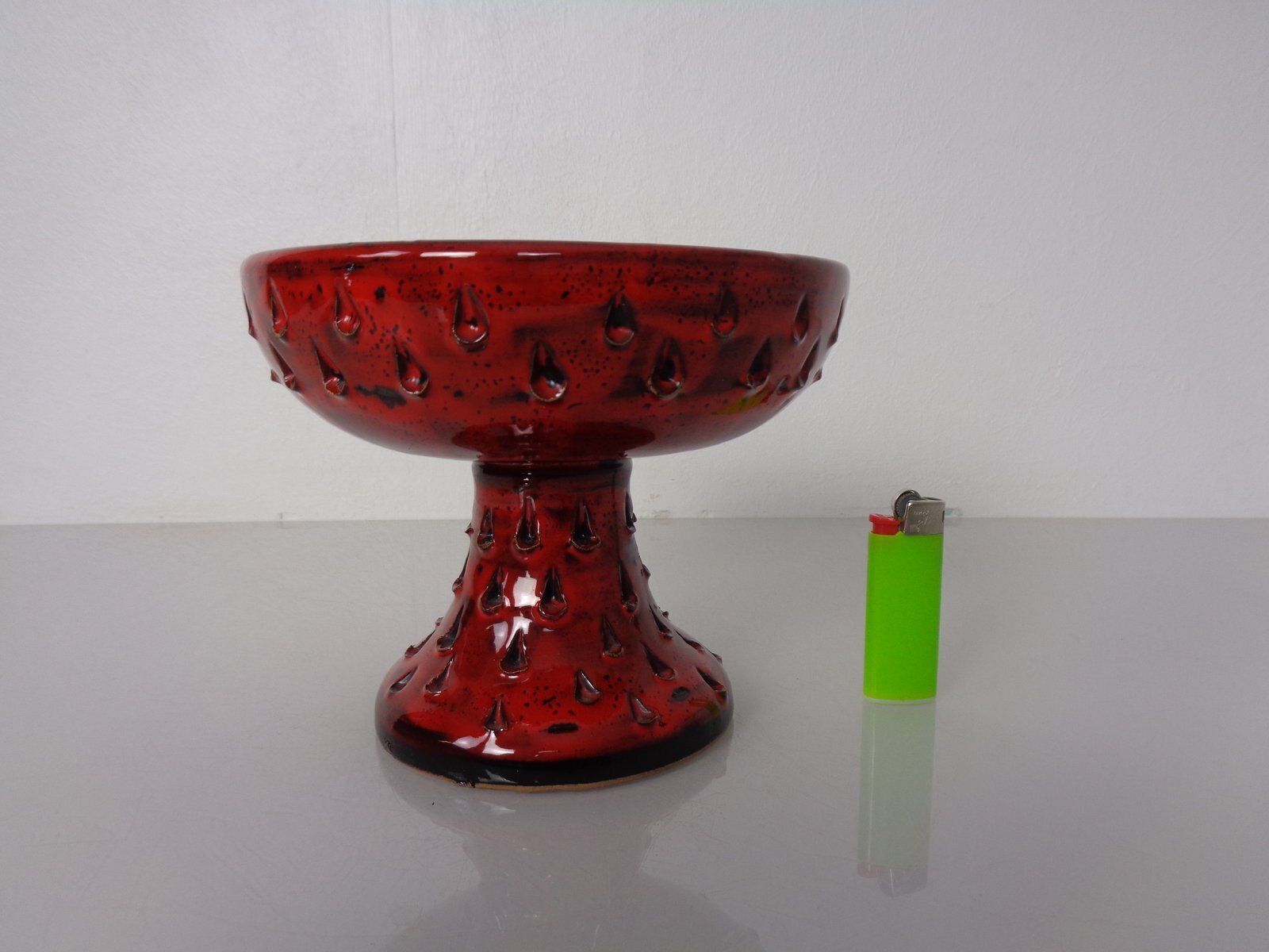 Italian Strawberry Ceramic Vase By Fratelli Fanciullacci For Bitossi, 1960s photo for sale