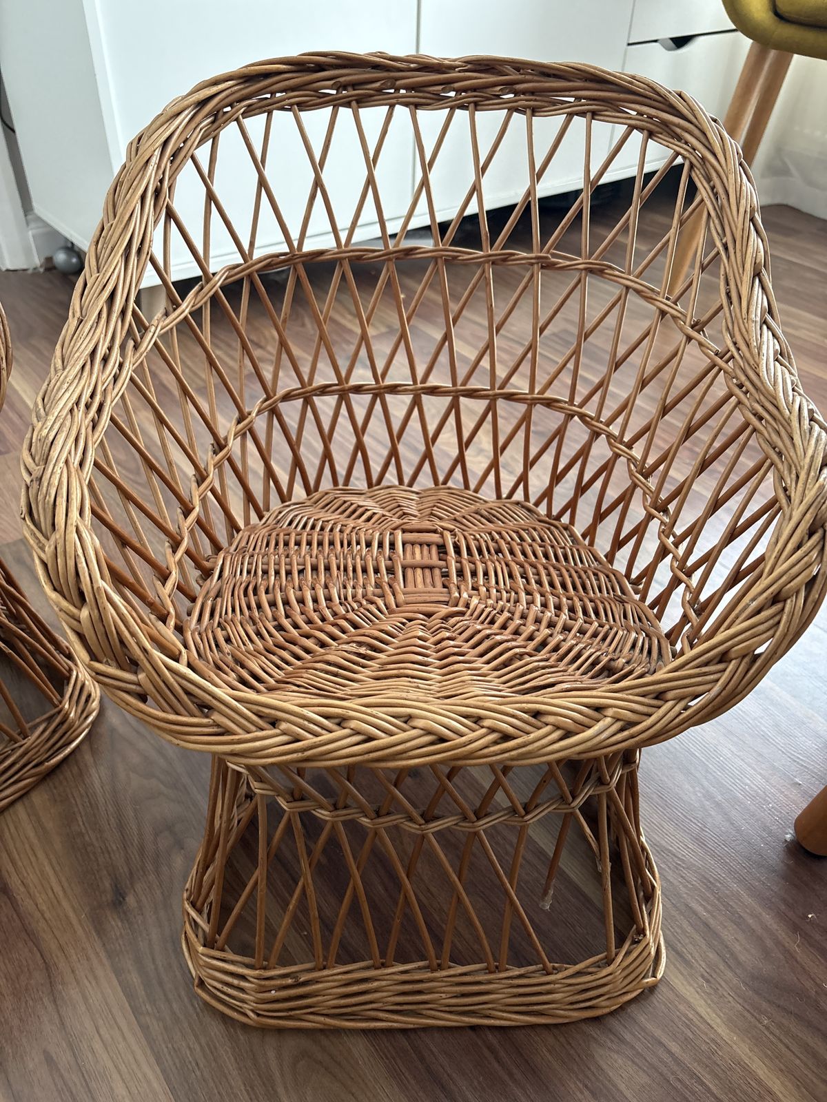 Pair Of Children’s Wicker Chairs 1980s photo 160.0