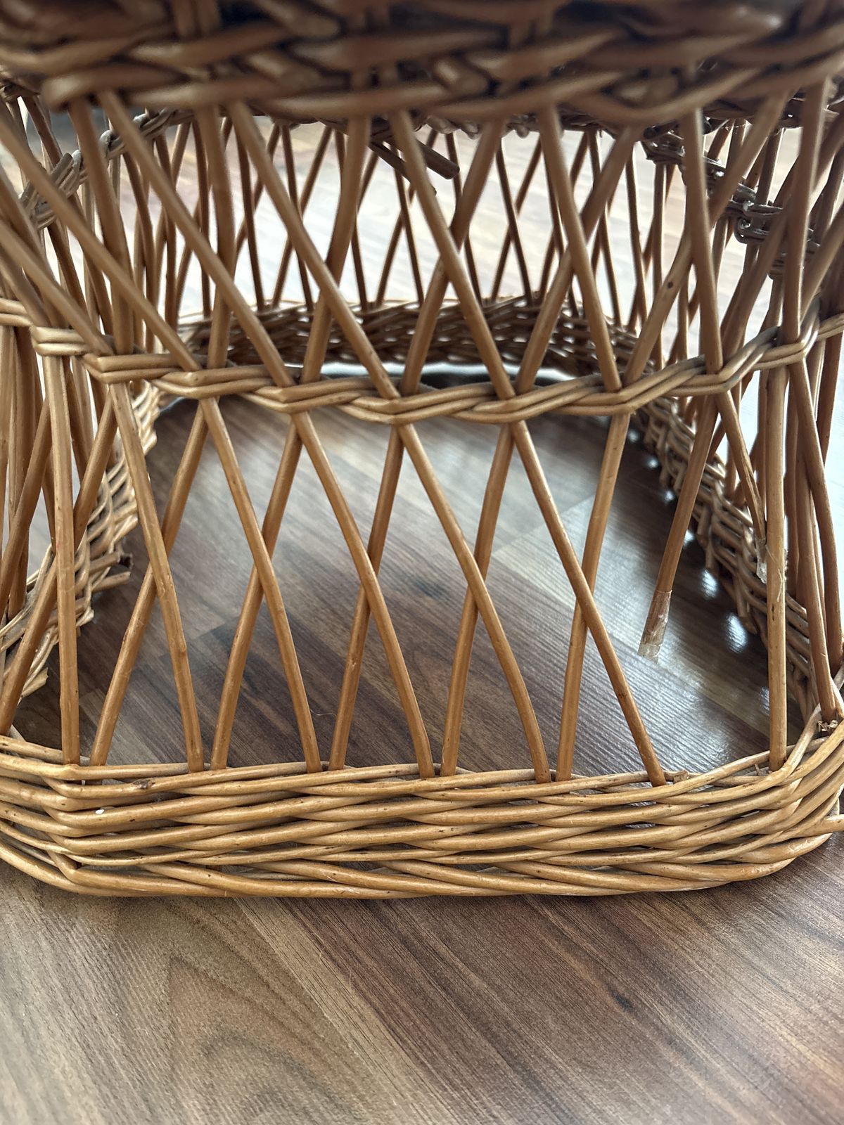 Pair Of Children’s Wicker Chairs 1980s photo vinterior