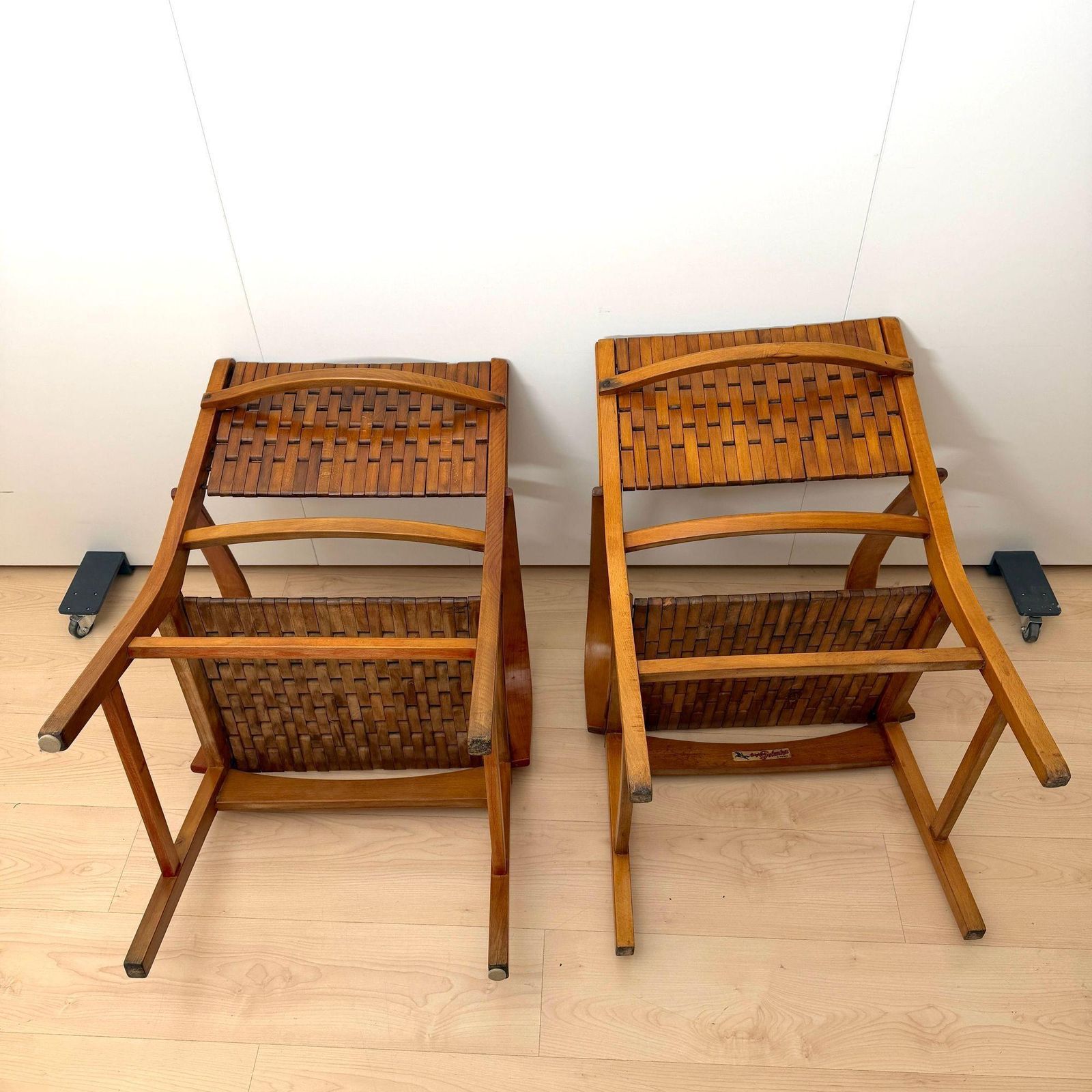 Pair Of Armchairs, By ‘Gelenka’, Solid Beech Wood, Germany Circa 1950 photo Furniture