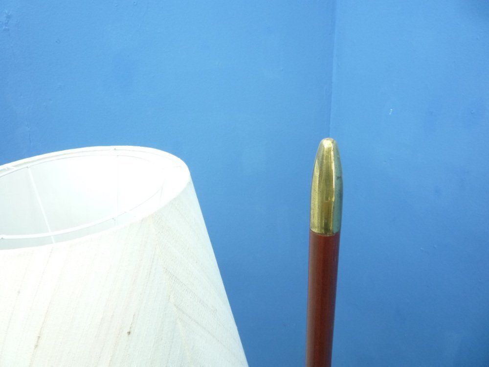 Floor Lamp In Brass And Teak By Florian Schulz, 1950s photo buy